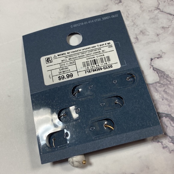 🛍 6 for $35 • NWT Universal Thread Semi-Precious Stone Small Hoop Earring Set - Picture 5 of 5